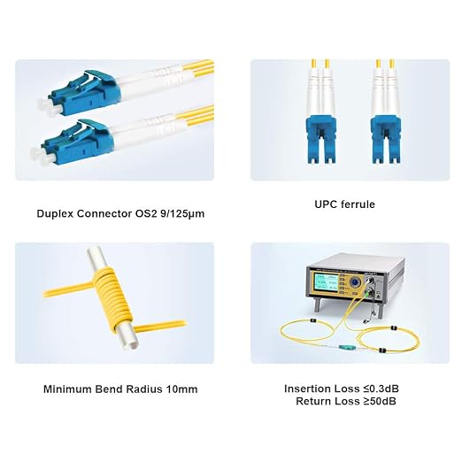 FLYPROFiber- OS2 LC to LC Fiber Patch Cable | Length Options: 0.2m-300m - Image 2