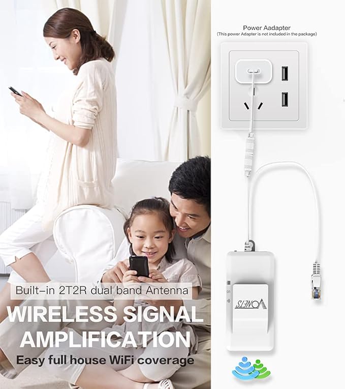 Vonets WiFi Extender Release AC1200 2.4GHz/5GHz Dual Band WiFi Bridge/WiFi to - Image 3