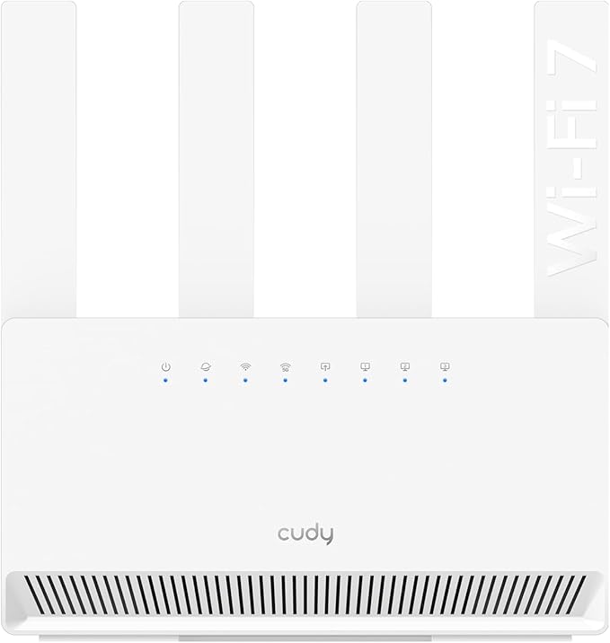 Cudy Dual Band BE3600 Wi-Fi 7 Router WR3600E 4 Gigabit Ports, 2.0 GHz Quad Core by Cudy
