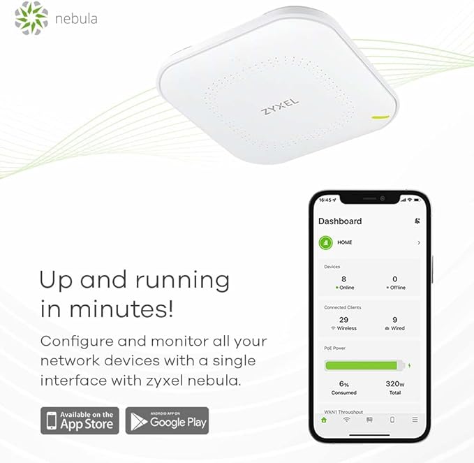 Zyxel WiFi 6 Wireless Access Point AX1800 | PoE+ / AC Powered | Dual Radio | - Image 5