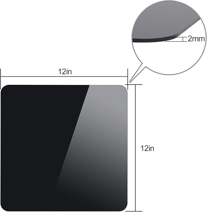 Acrylic Black Reflective Display Table Riser - Image 3