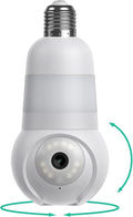 Luna Light Bulb Security Cameras Wireless Outdoor Indoor, 360° Pan Tilt by LUNAHOME