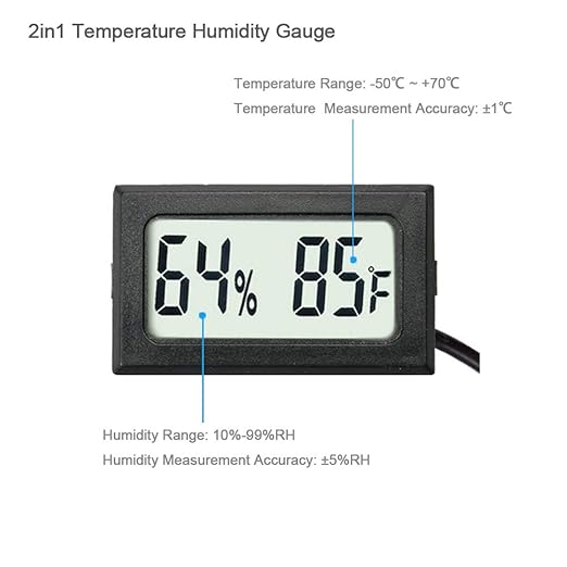 2-Pack Mini Digital Hygrometer Thermometer Gauge - Image 3