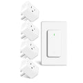 Remote Switch Outlet, Wireless On/Off Light Switch Wall Mounted, TUV Listed by greencycle