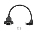 90 Degree Cat6 Ethernet Extension Cable 1FT, Down Angle RJ45 Male to Female by Maixbomr