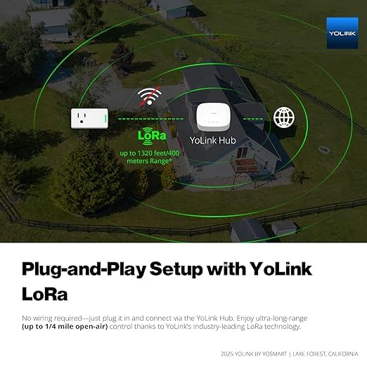 YoLink Smart Energy Plug 15A – 1/4 Mile LoRa Range, High-Power Devices - Image 3