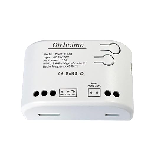 Smart WiFi Wireless Relay Switch Module, Tuya 1CH AC 85-250V/ USB 5V Smart Life by Otcboimo