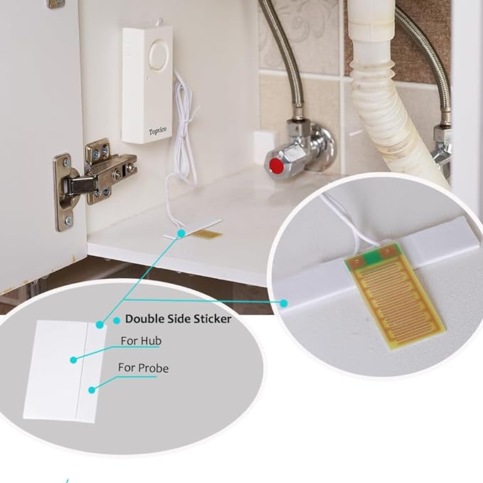 Water Sensor Alarm for Home, Sump Pump, RV Water Heater Leak Detector, Overflow - Image 3