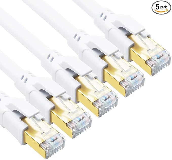CAT 8 Ethernet Cable, 15ft Ultra High Speed 40Gbps 2000MHz SFTP 26AWG CAT8 by Yauhody