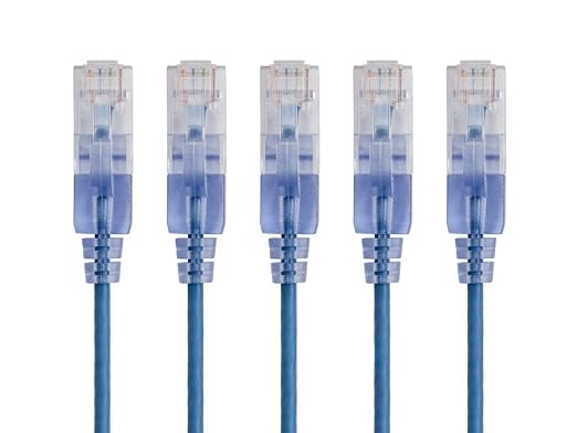 Monoprice - 129425 SlimRun Cat6A Ethernet Patch Cable - Snagless RJ45 UTP Pure by Monoprice