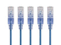 Monoprice - 129425 SlimRun Cat6A Ethernet Patch Cable - Snagless RJ45 UTP Pure by Monoprice