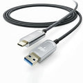 Fiber Optic USB A to USB C Cable 33ft, 10Gbps Active Optical Long-Distance by FiberOpticUSBCExperts