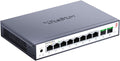 10 Port 2.5G Unmanaged Ethernet Switch, 2x10G SFP+, 8×2.5 RJ45 Gigabit Network by XikeStor