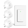 15 amp Plug with Remote, Wireless On/Off Light Switch Wall Mounted, TUV List by greencycle