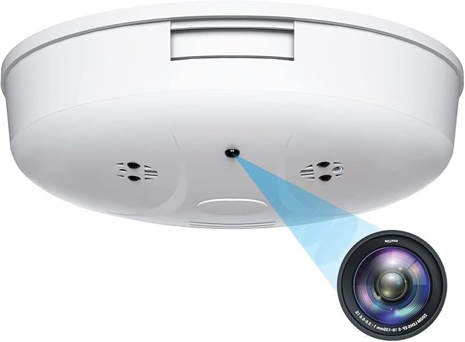 Security Camera Smoke Detector Hidden Camera 1080P WiFi Indoor Cam by Unknown
