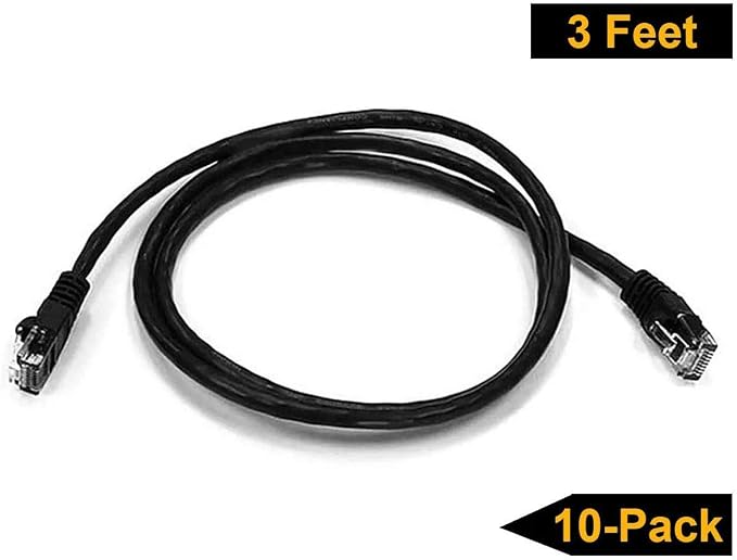 iMBAPrice 3' Cat5e Network Ethernet Patch Cable, 10 Pack - Image 3