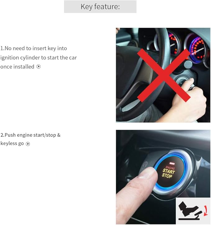 EASYGUARD EC004 Smart RFID Push Engine Start Button kit & Keyless Go System - Image 4