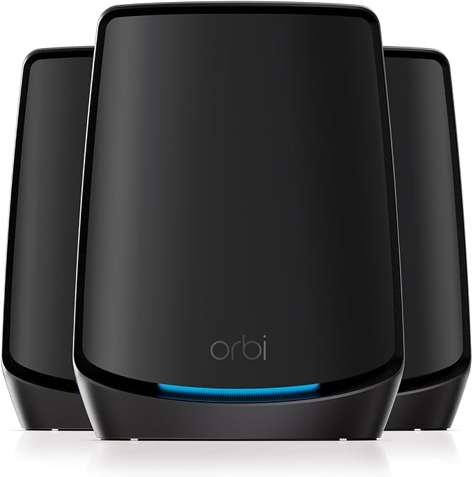 NETGEAR Orbi Tri-Band WiFi 6 Mesh System – Router + 2 Satellite Extenders by NETGEAR