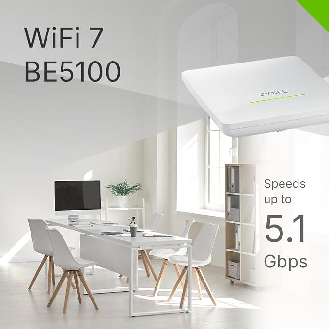 Zyxel WiFi 7 Wireless Access Point BE5100 | PoE+ / AC Powered | 2.5Gb Ethernet - Image 2