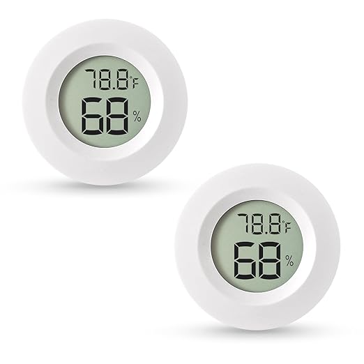 Atogou 2-Pack Mini Hygrometer & Thermometer, Indoor Outdoor Digital Humidity by ATOGOU