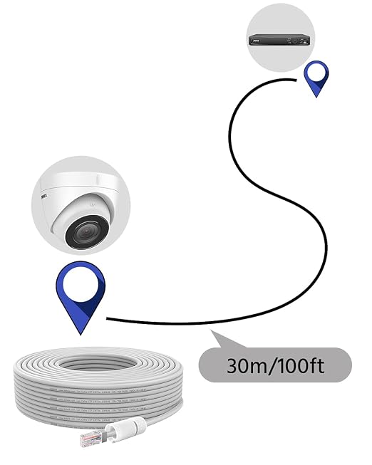 ANNKE 100 FT Cat5e Internet High-Speed Network Cable, RJ45 LAN Cable, PoE - Image 4