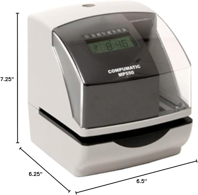 COMPUMATIC MP550 Electronic Time Clock and Date Stamp, Durable Heavy Duty - Image 4