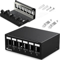 6 Port Patch Panel Blank Keystone Patch Panel STP&UTP Compatible by Enmane