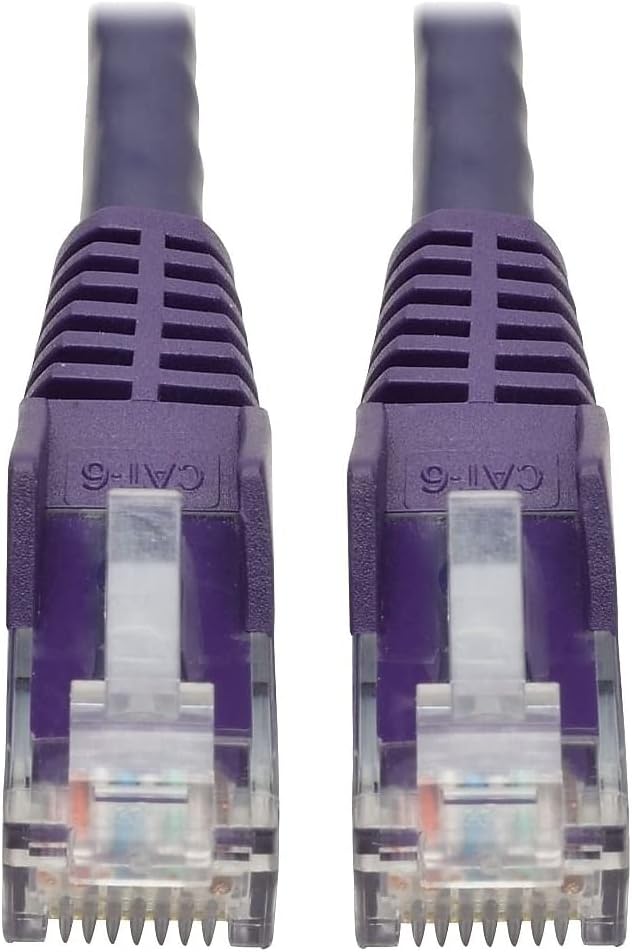 Tripp Lite Cat6 Gigabit Ethernet Snagless Molded Patch Cable UTP Purple RJ45 by TrippLite