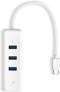 TP-Link UE330C USB-C 3.0 to Ethernet Adapter | Portable 3-Port USB-A 3.0 Hub w/ by TP-Link