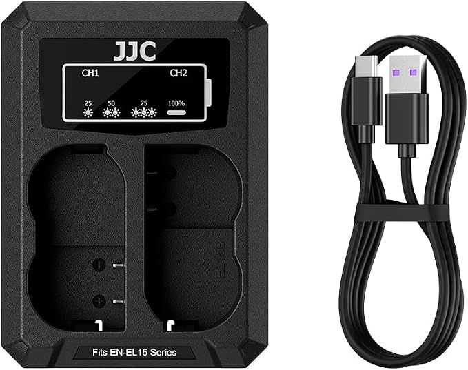 JJC EN-EL15 Battery Charger USB Dual Slot by JJC