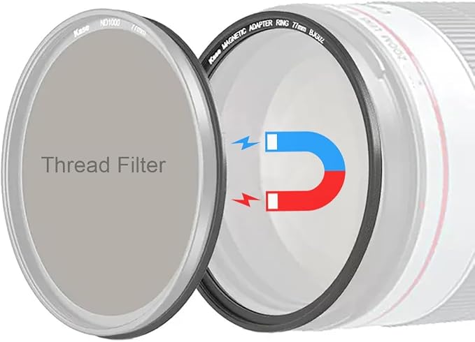 Kase 55mm Magnetic Lens and Filter Adapter Ring Kit by KaseFilter