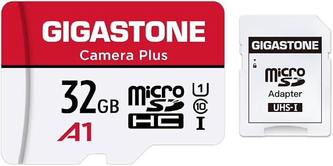 GIGASTONE Micro SD Card 32GB, Camera Plus, MicroSDHC Memory Card by Gigastone