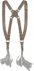 C Coiro Dual Camera Harness Shoulder Leather Camera Strap by CCoiro
