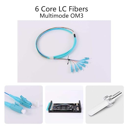 4PACK LC-OM3 6 Pigtail 6 Strand Multimode OM3/OM4 50/125 LC-UPC Fiber Pigtail - Image 5