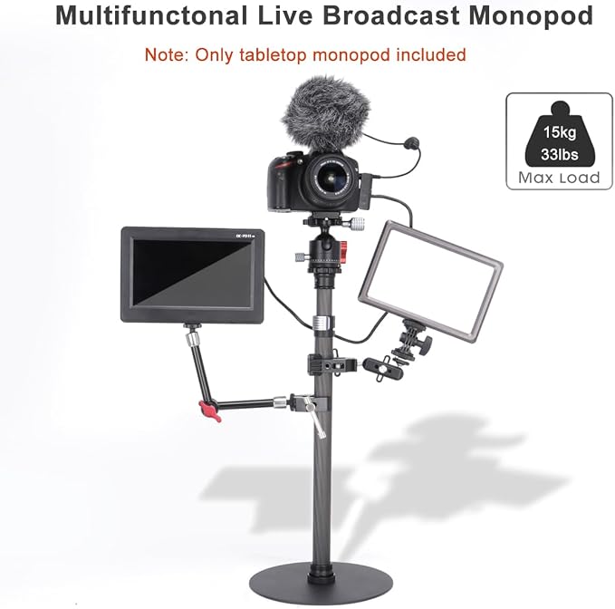 Koolehaoda Carbon Fiber Desktop Monopod Stand, - Image 2
