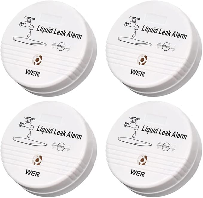 WER Water Leak Alarm Sensor, Battery Operated Leak Alert, 90dB Water Detector - Image 9