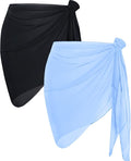 CHICGAL 2 Pieces Women Beach Sarong Bathing Suit Wrap Skirt Sheer Bikini by CHICGAL