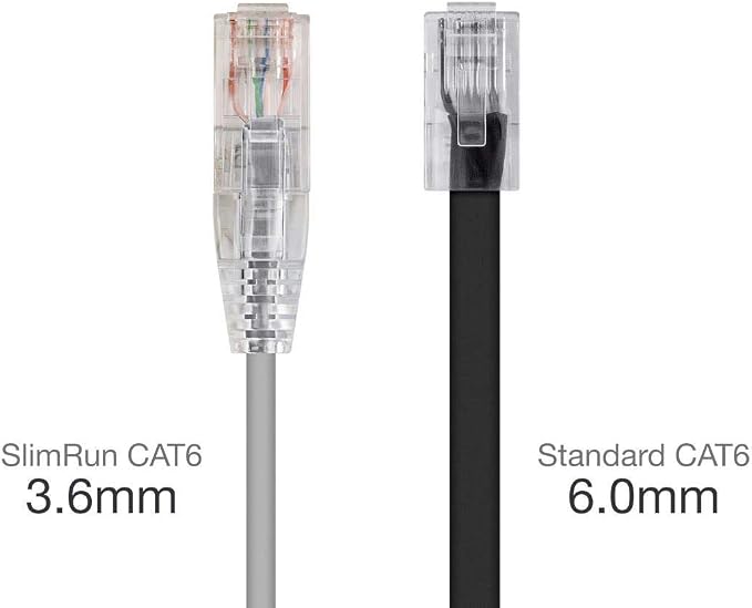 Monoprice Cat6 5ft Gray Component Level Patch Cable UTP 28AWG 550MHz Pure Bare - Image 2