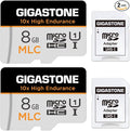 GIGASTONE Industrial 8GB MLC Micro SD Card 2-Pack, Full HD Video Recording by Gigastone