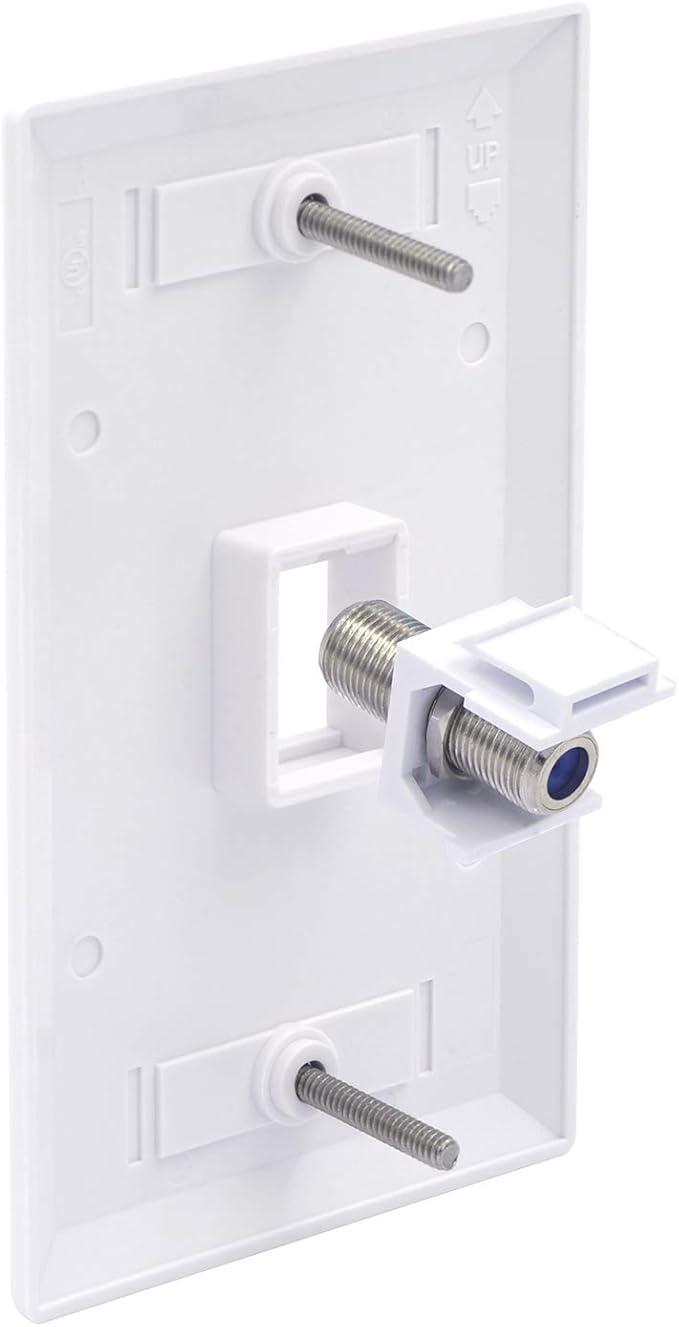 VCE Coax Keystone Jack Insert 3GHz Coaxial Cable Connector, F-Type RG6 Cable - Image 4