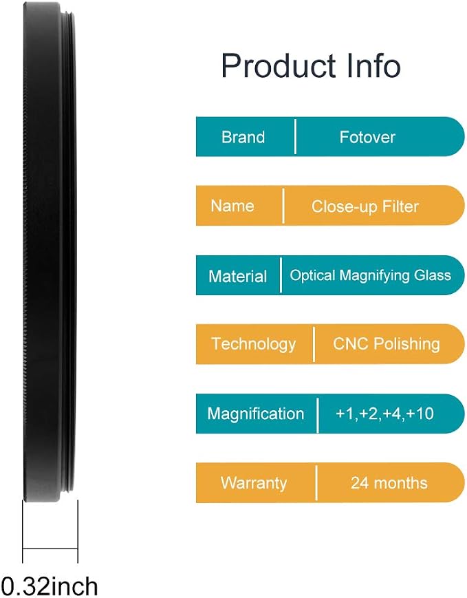 58mm Close-up Filter Kit 4 Pieces Macro Filter Accessory Set - Image 3