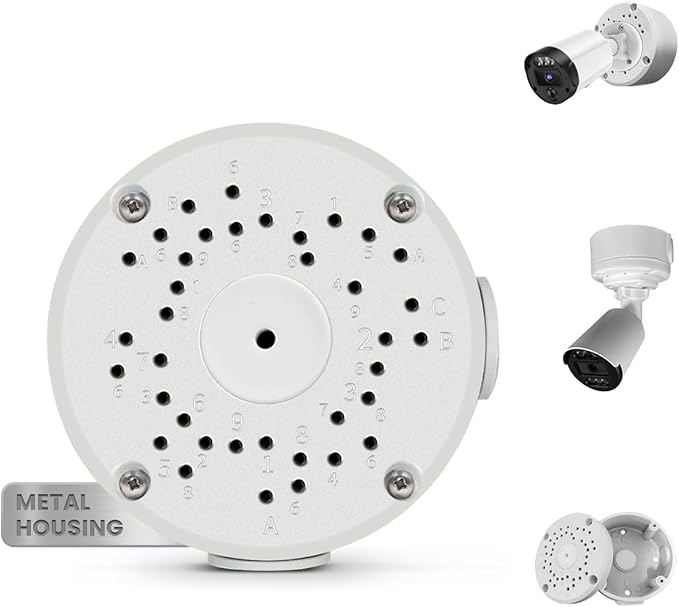 Metal Universal Bullet Security Camera Junction Box, Aluminum Mount Bracket Base by KURIAUDDO