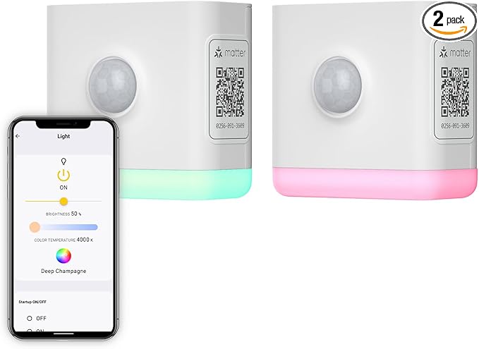 THIRDREALITY Smart Color Night Light 2 Pack, Matter Over WiFi, 3-1 by ThirdReality