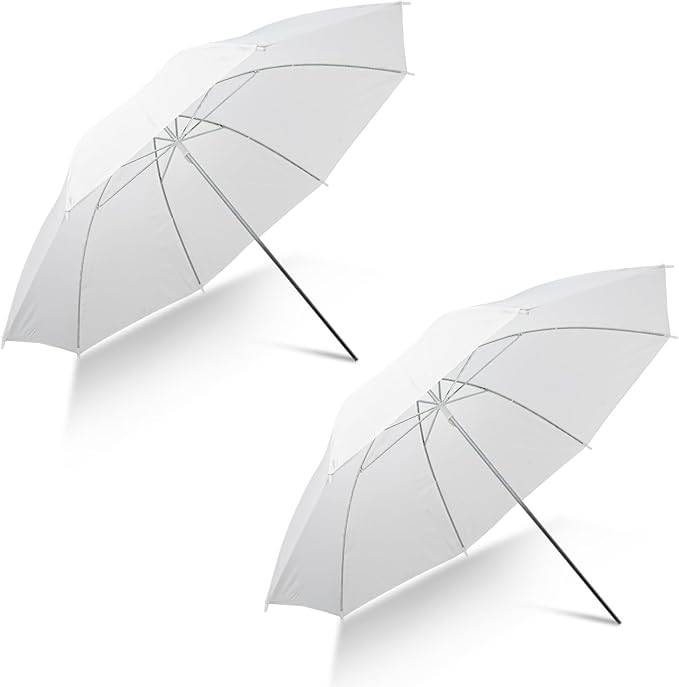 33"/84cm White Translucent Soft Umbrella Kit, Photography Umbrella Lighting Kit by Hahawalker