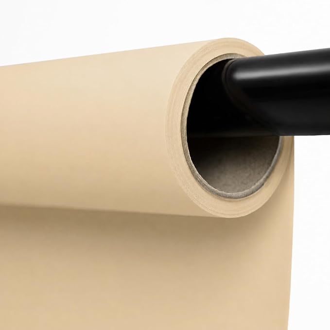 Kate Seamless Paper Backdrop Beige Cream Paper Backdrop by KateBackdropforPhotography