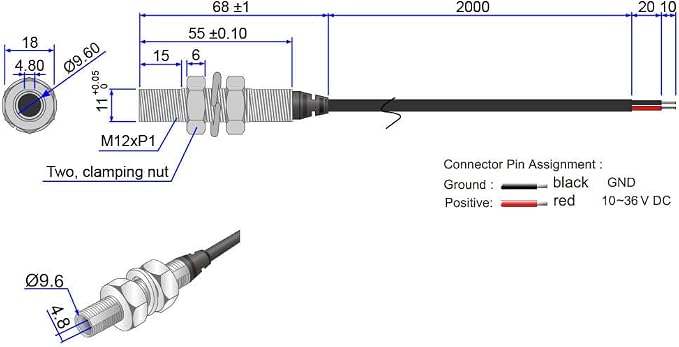 Blue Circular Dot Laser Module, 450 nm, Class 3R, Industrial Laser Projector - Image 3