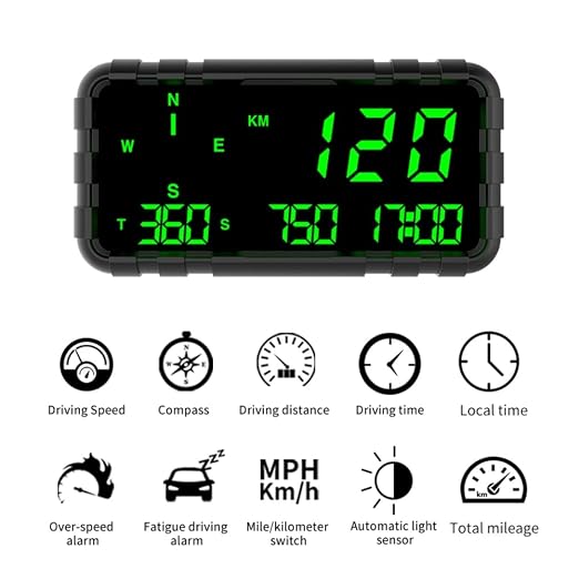 Heads Up Display for Car Digital GPS Speedometer kit MPH Odometer Automotive - Image 4