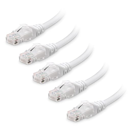 Cable Matters 10Gbps 5-Pack Snagless Cat 6 Ethernet Cable - 8ft by CableMatters