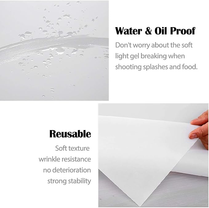 Diffusion Film Filter Sheet 6 Packs Kit 15.7x19.6inches/ 40x50cm Lighting Gel - Image 2