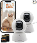 SensForge 2.5K Pan-Tilt Security Camera, 360° Dual-Band WiFi Camera by SensForge